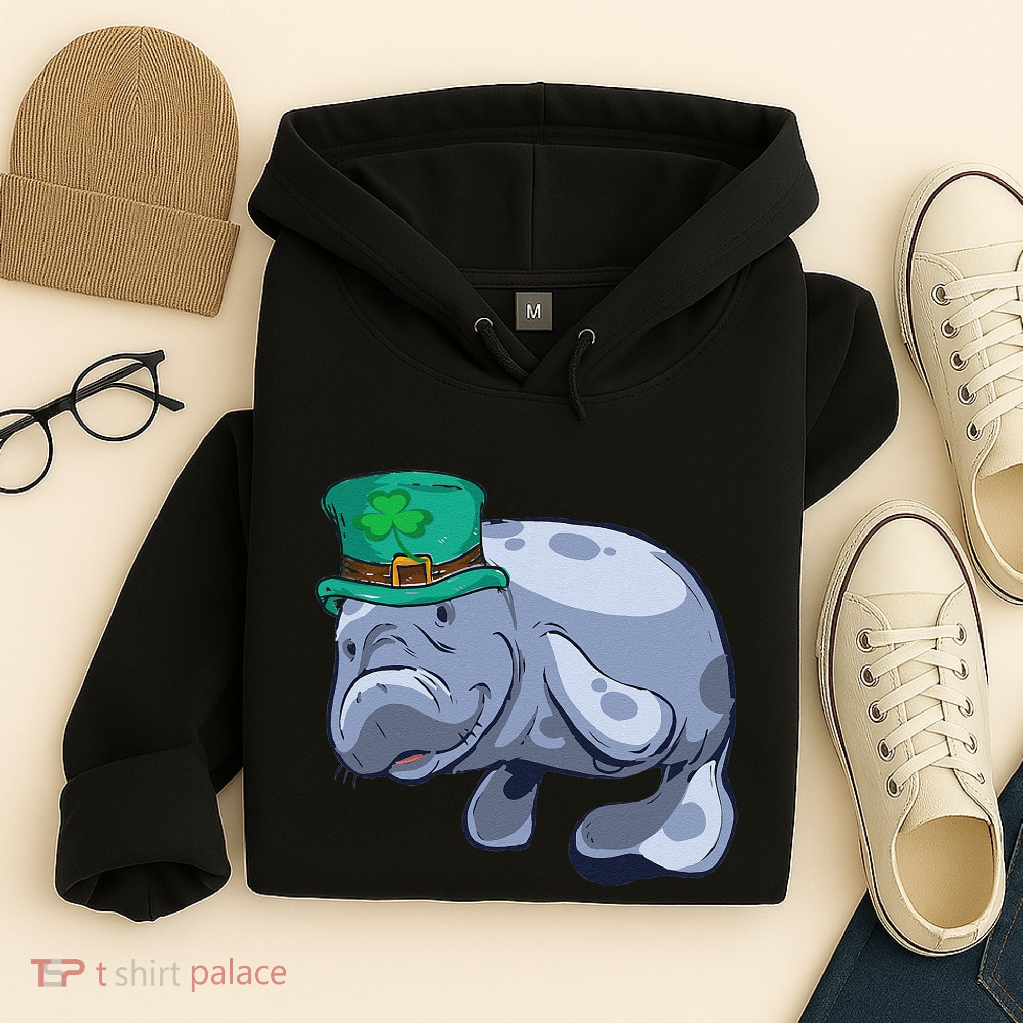 Manatee St. Saint Patrick's Day Women Funny Hoodie
