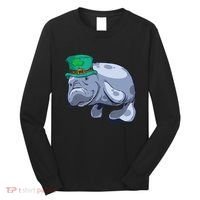 Manatee St. Saint Patrick's Day Women Funny Long Sleeve Shirt thumb 0