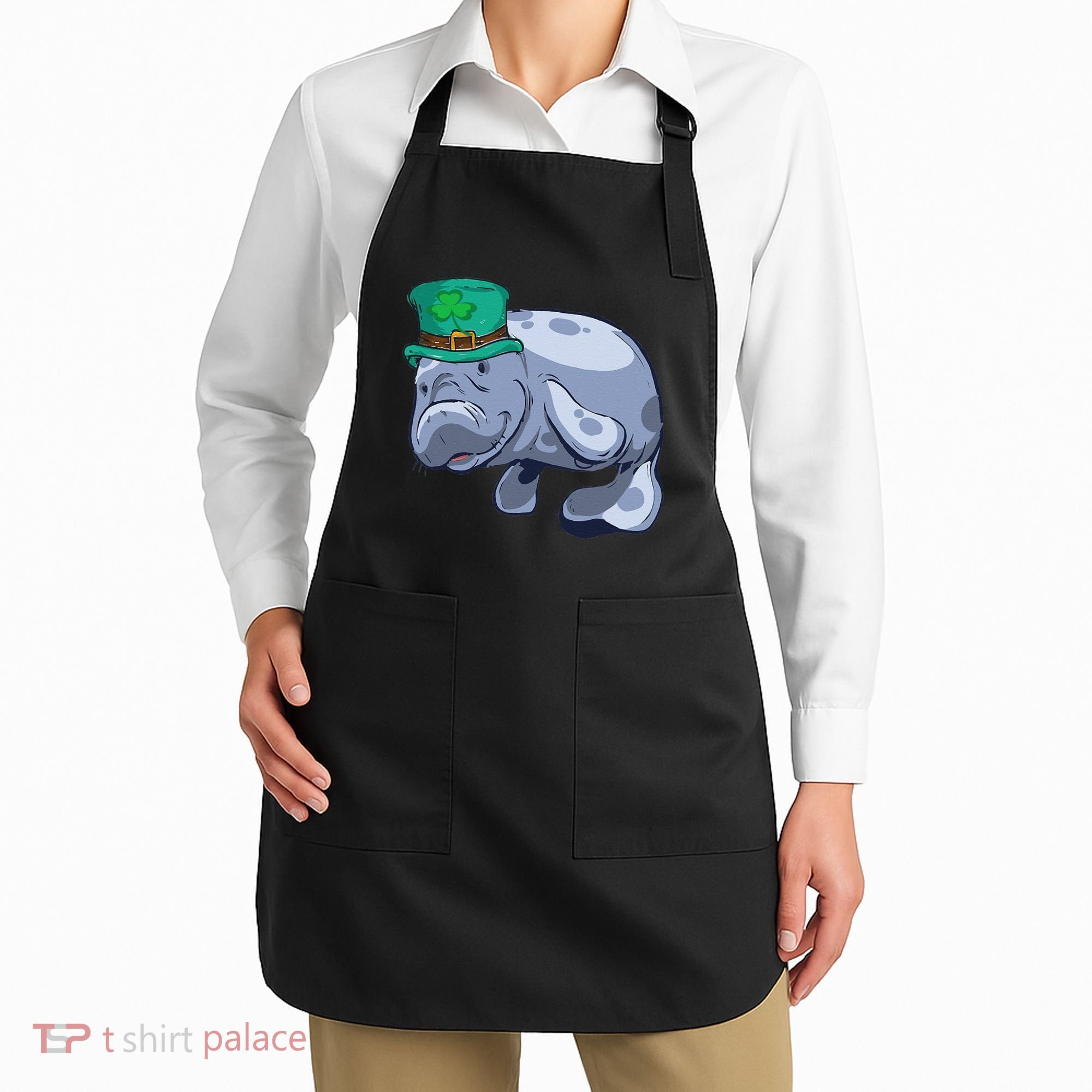 Manatee St. Saint Patrick's Day Women Funny Apron