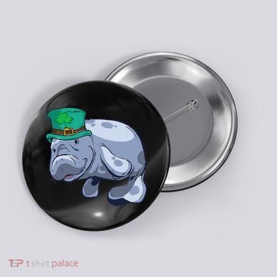 Manatee St. Saint Patrick's Day Women Funny Button