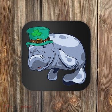 Manatee St. Saint Patrick's Day Women Funny Coaster