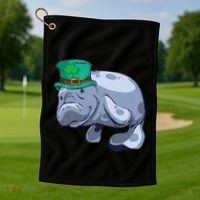 Manatee St. Saint Patrick's Day Women Funny Golf Towel thumb 1