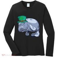 Manatee St. Saint Patrick's Day Women Funny Women's Long Sleeve Shirt thumb 0