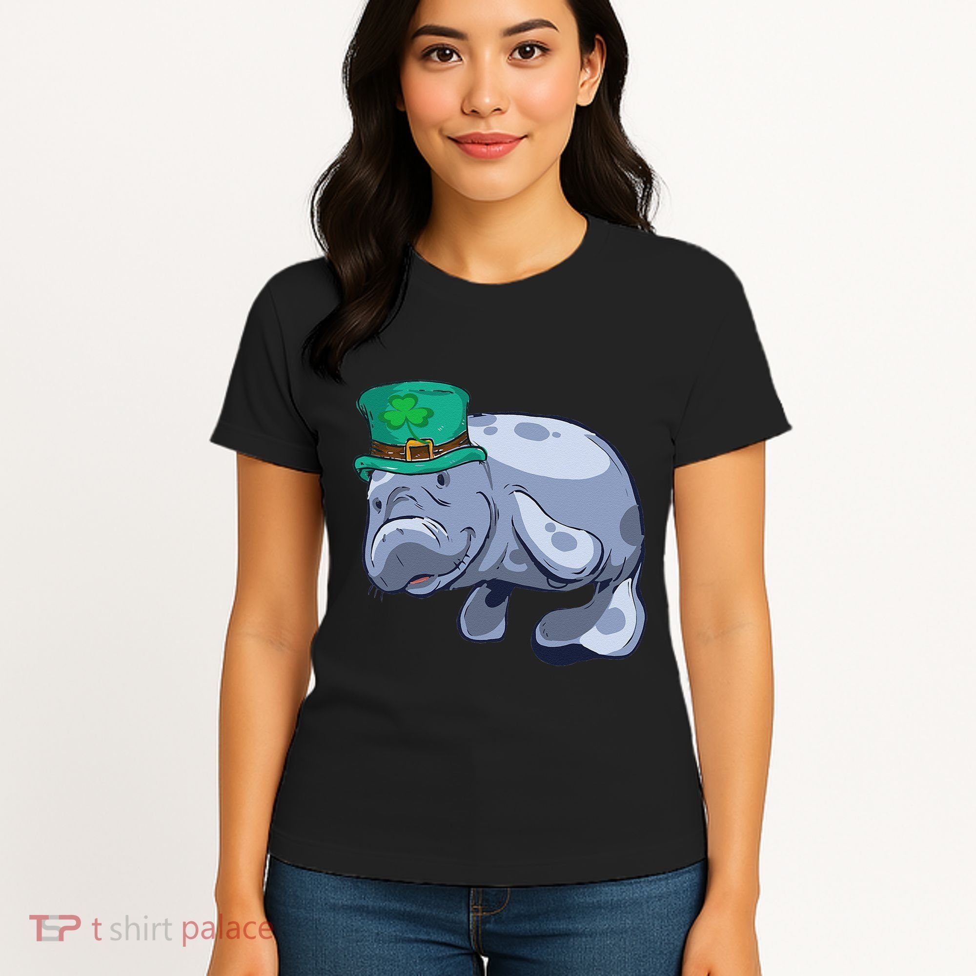 Manatee St. Saint Patrick's Day Women Funny Women's T-Shirt