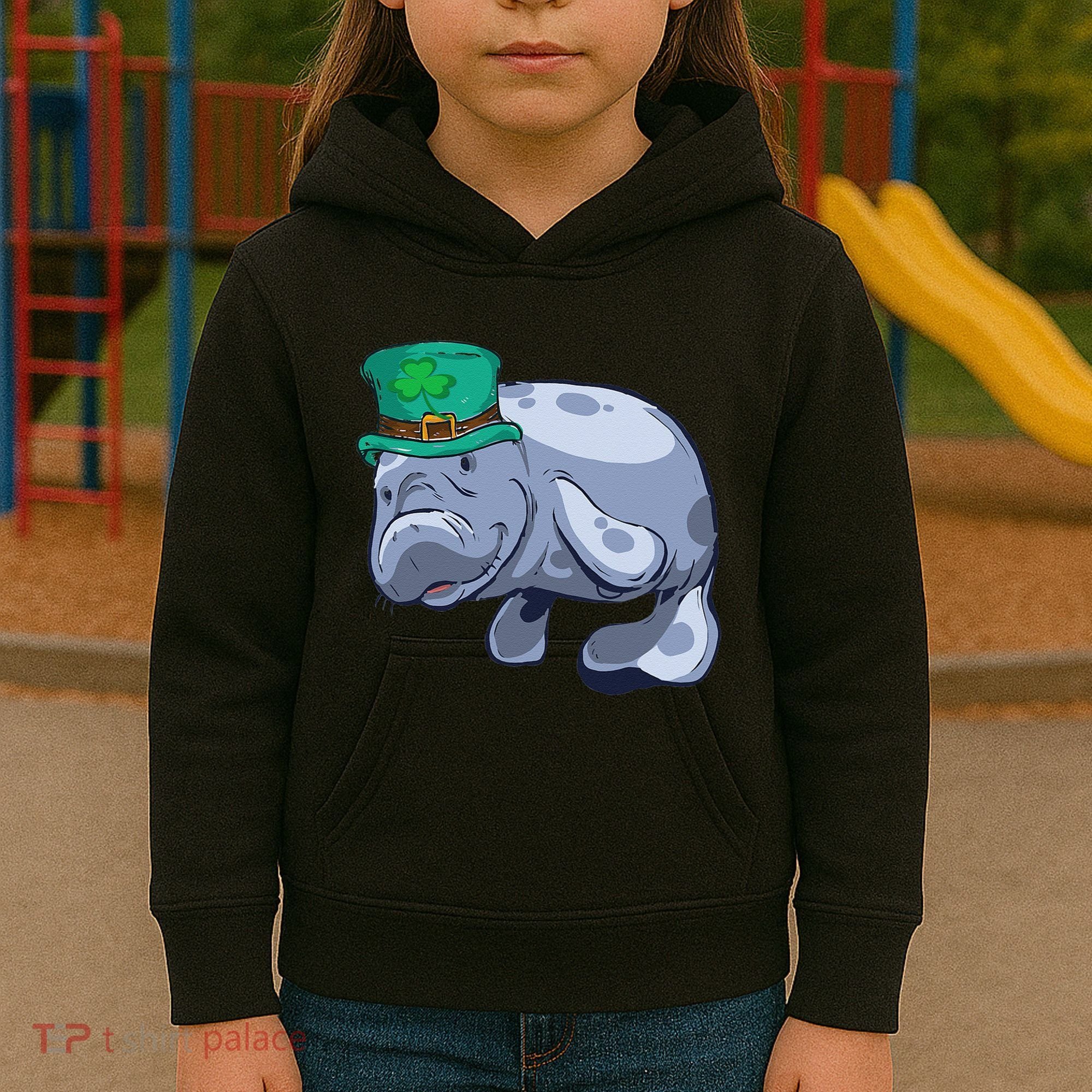 Manatee St. Saint Patrick's Day Women Funny Kids Hoodie