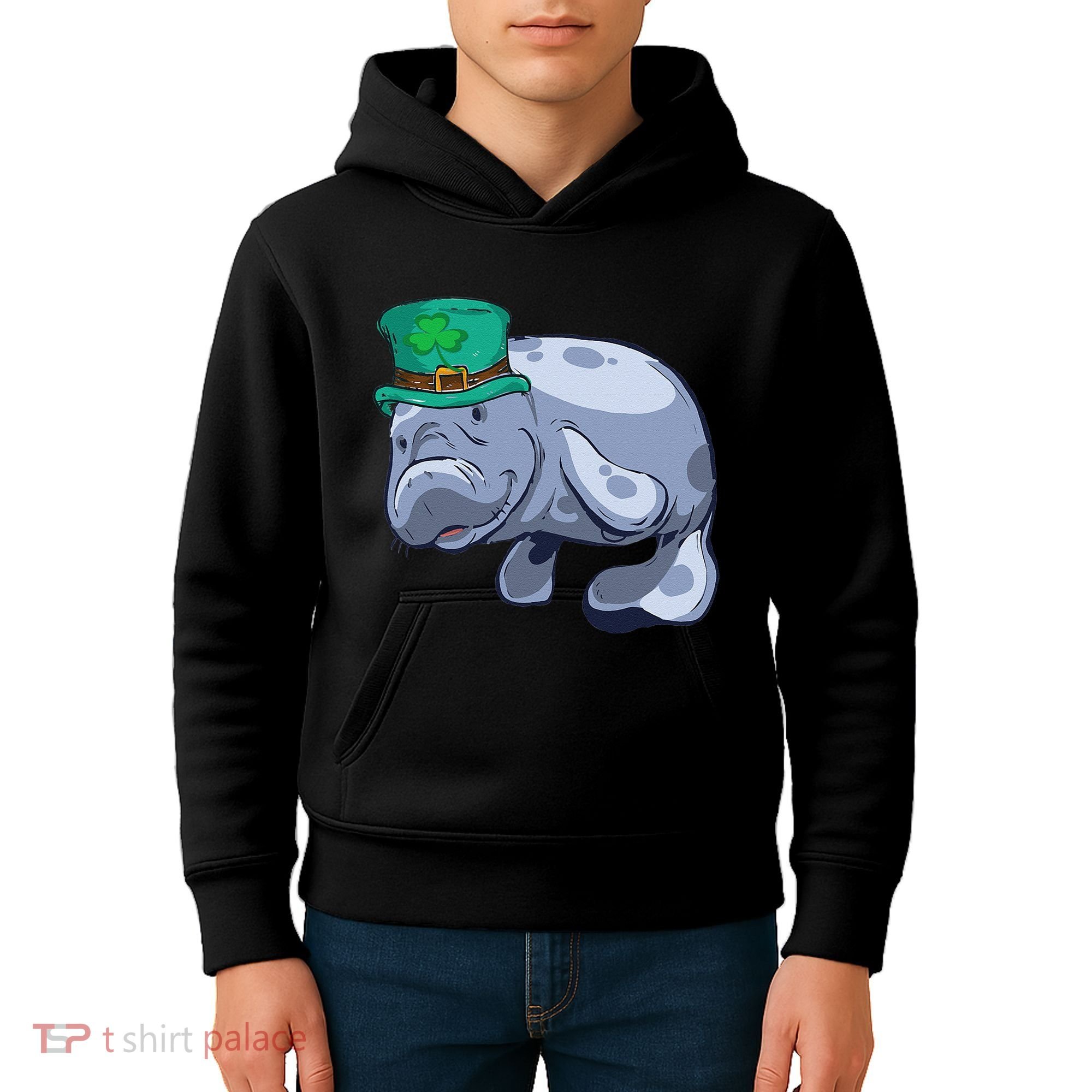 Manatee St. Saint Patrick's Day Women Funny Kids Hoodie