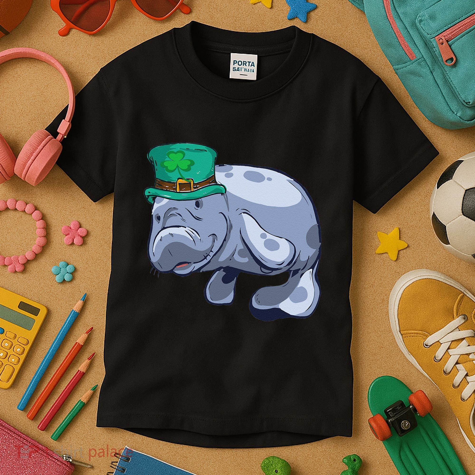 Manatee St. Saint Patrick's Day Women Funny Kids T-Shirt