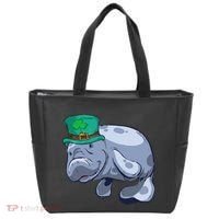 Manatee St. Saint Patrick's Day Women Funny Tote Bag thumb 0