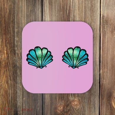 Mermaid, Seashell, Sea, Shell, Bikini, Carnival, Halloween, Coaster
