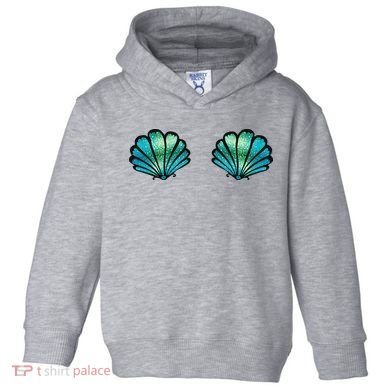 Mermaid, Seashell, Sea, Shell, Bikini, Carnival, Halloween, Toddler Hoodie