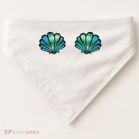 Mermaid, Seashell, Sea, Shell, Bikini, Carnival, Halloween, USA-Made Doggie Bandana thumb 0