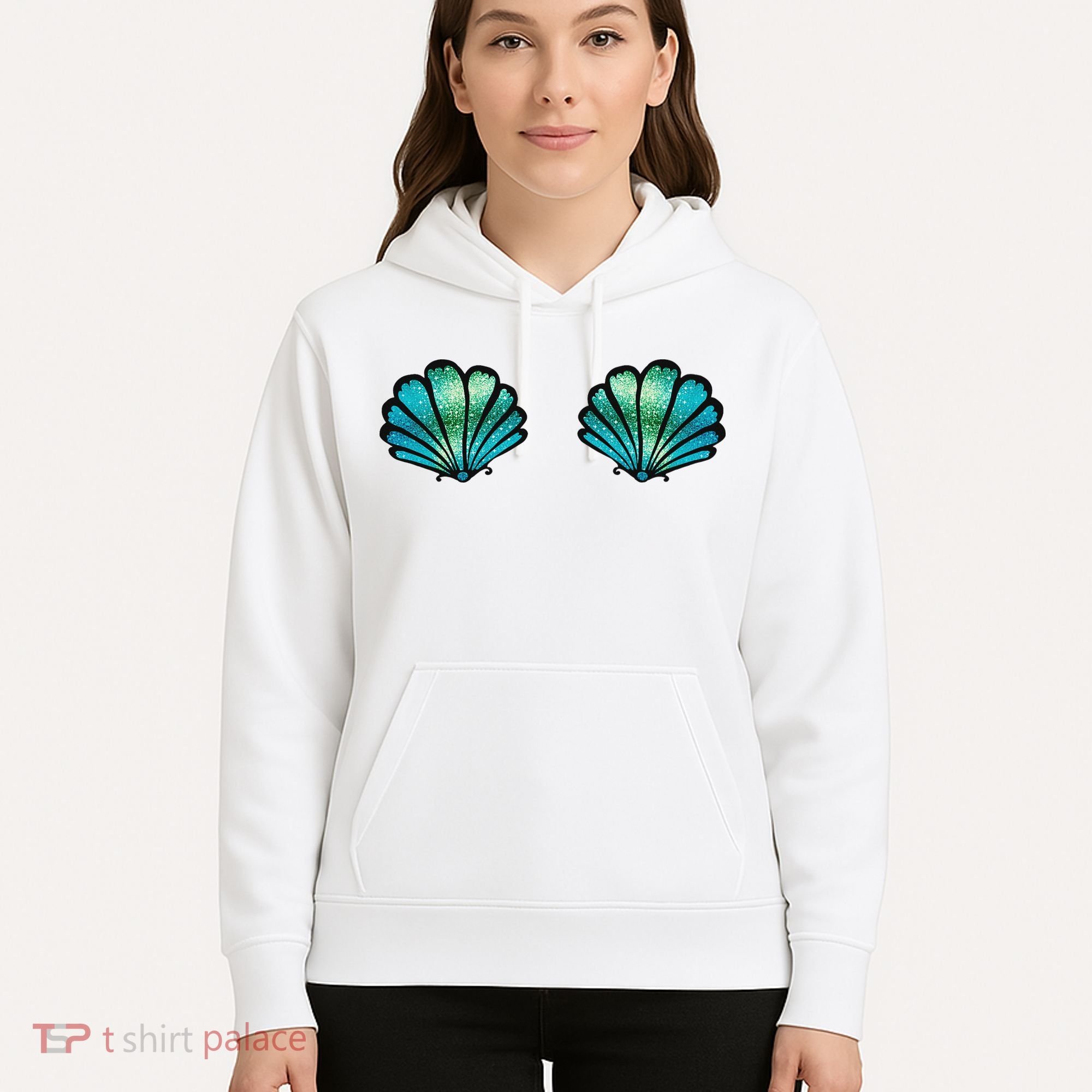 Mermaid, Seashell, Sea, Shell, Bikini, Carnival, Halloween, Hoodie