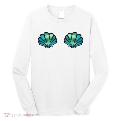 Mermaid, Seashell, Sea, Shell, Bikini, Carnival, Halloween, Long Sleeve Shirt