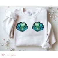 Mermaid, Seashell, Sea, Shell, Bikini, Carnival, Halloween, Sweatshirt thumb 2