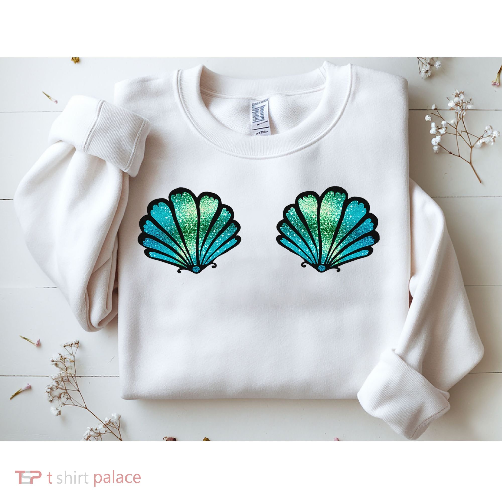 Mermaid, Seashell, Sea, Shell, Bikini, Carnival, Halloween, Sweatshirt