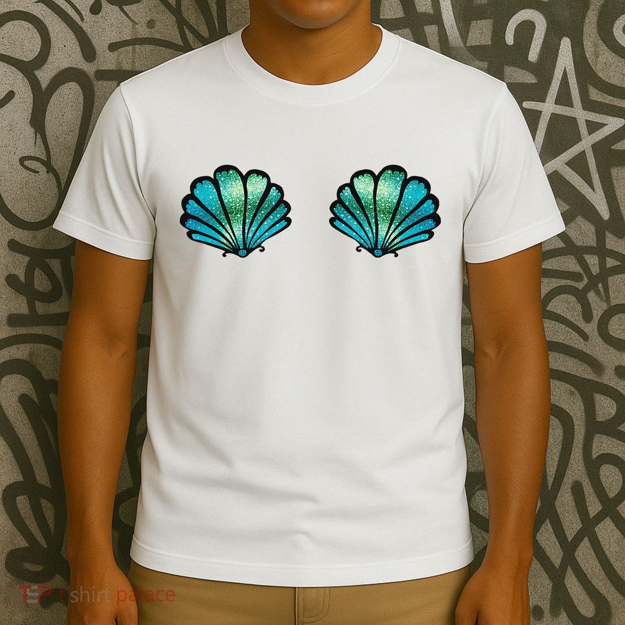 Mermaid, Seashell, Sea, Shell, Bikini, Carnival, Halloween, T-Shirt
