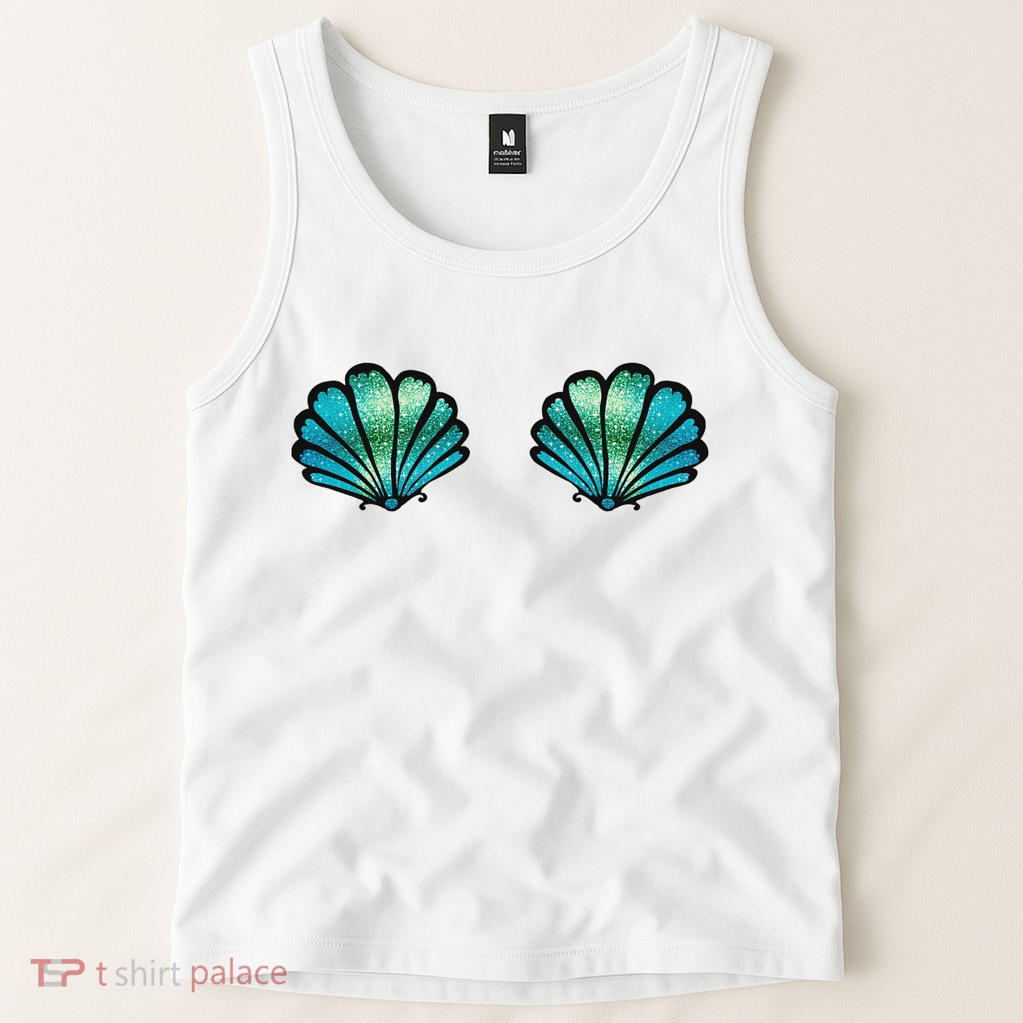 Mermaid, Seashell, Sea, Shell, Bikini, Carnival, Halloween, Tank Top