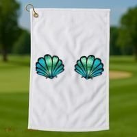 Mermaid, Seashell, Sea, Shell, Bikini, Carnival, Halloween, Golf Towel thumb 1