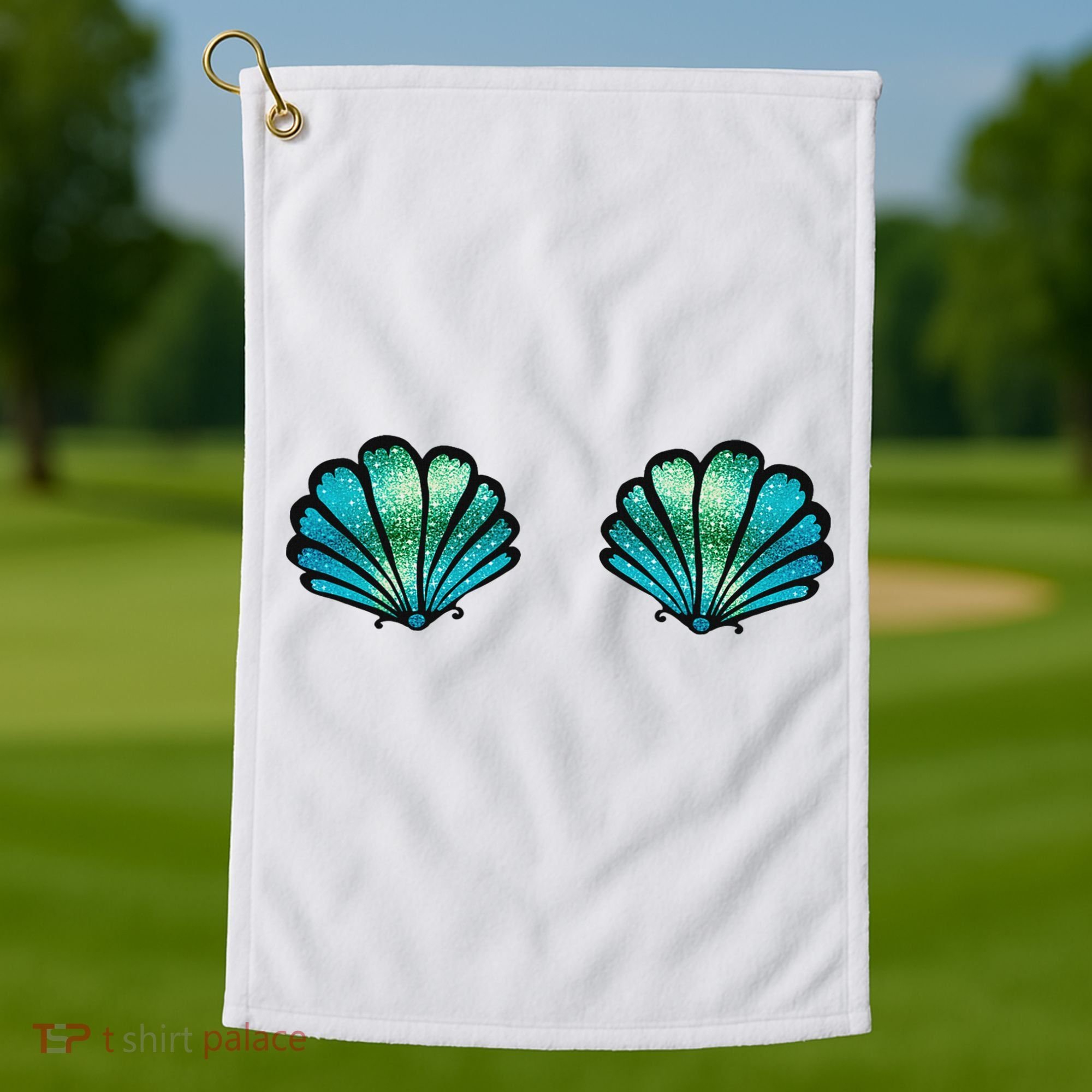 Mermaid, Seashell, Sea, Shell, Bikini, Carnival, Halloween, Golf Towel