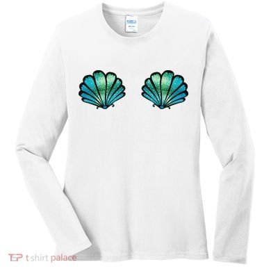 Mermaid, Seashell, Sea, Shell, Bikini, Carnival, Halloween, Women's Long Sleeve Shirt