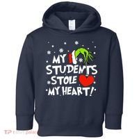My Students Stole My Heart Christmas Toddler Hoodie thumb 0