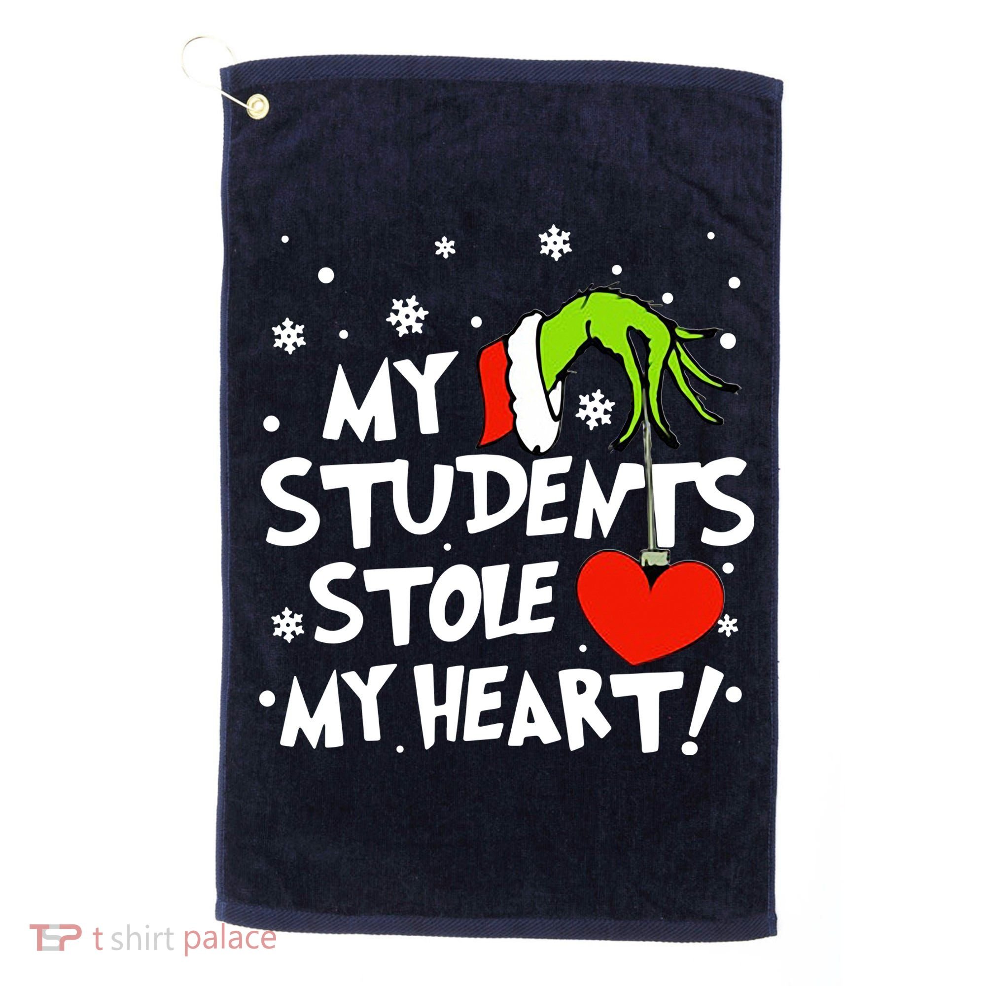 My Students Stole My Heart Christmas Golf Towel