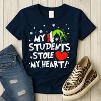 My Students Stole My Heart Christmas Women's T-Shirt thumb 3