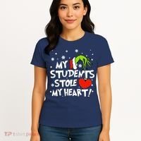 My Students Stole My Heart Christmas Women's T-Shirt thumb 4