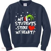 My Students Stole My Heart Christmas Kids Sweatshirt thumb 0