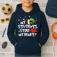 My Students Stole My Heart Christmas Kids Hoodie thumb 2