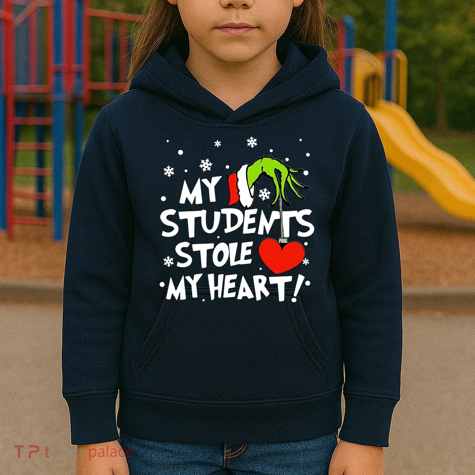My Students Stole My Heart Christmas Kids Hoodie