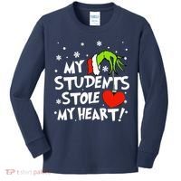 My Students Stole My Heart Christmas Kids Long Sleeve Shirt thumb 0