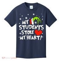 My Students Stole My Heart Christmas Kids T-Shirt thumb 0