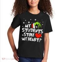 My Students Stole My Heart Christmas Kids T-Shirt thumb 2