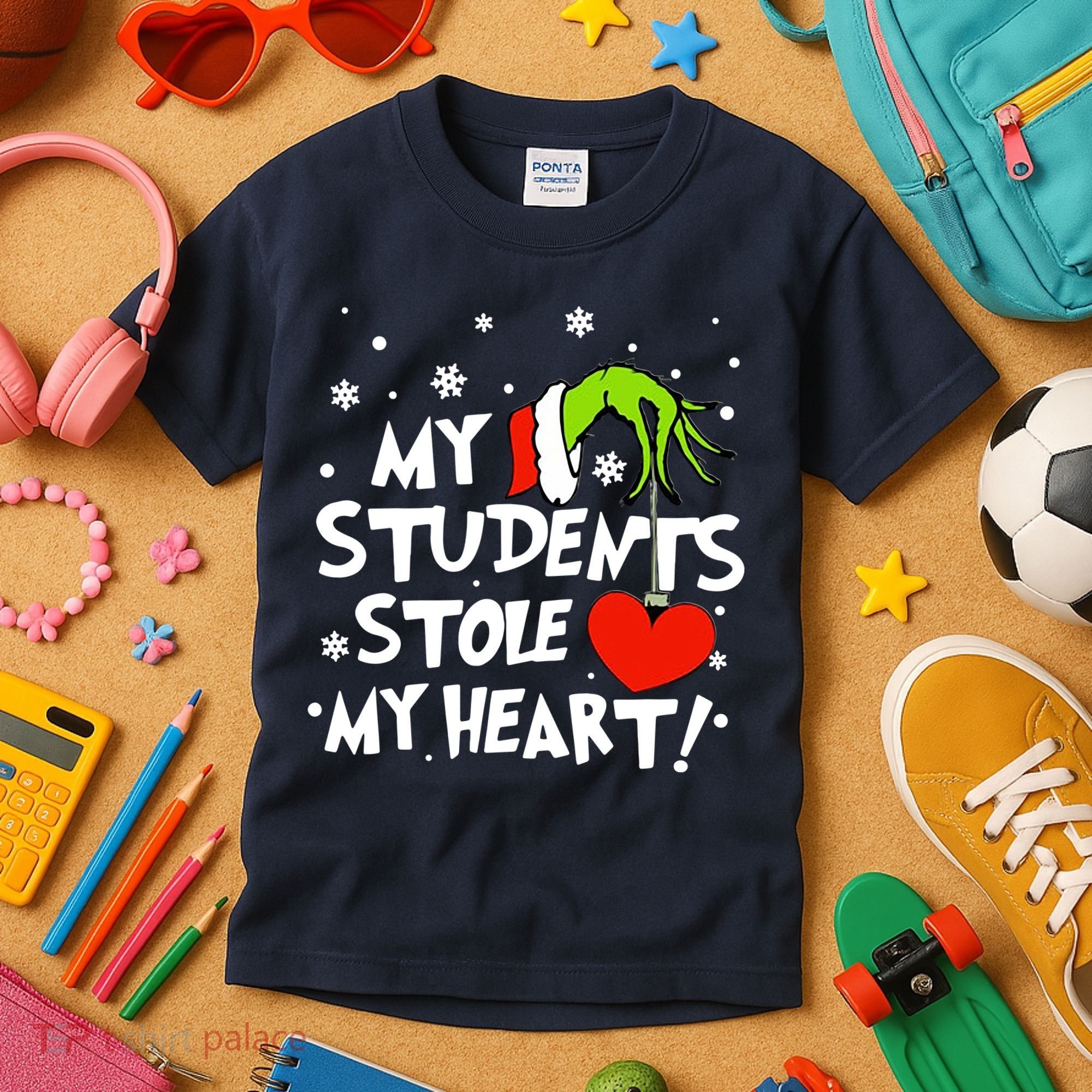 My Students Stole My Heart Christmas Kids T-Shirt