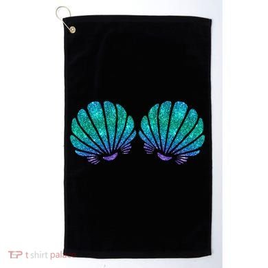 Mermaid Sea Shell Bra Costume Golf Towel