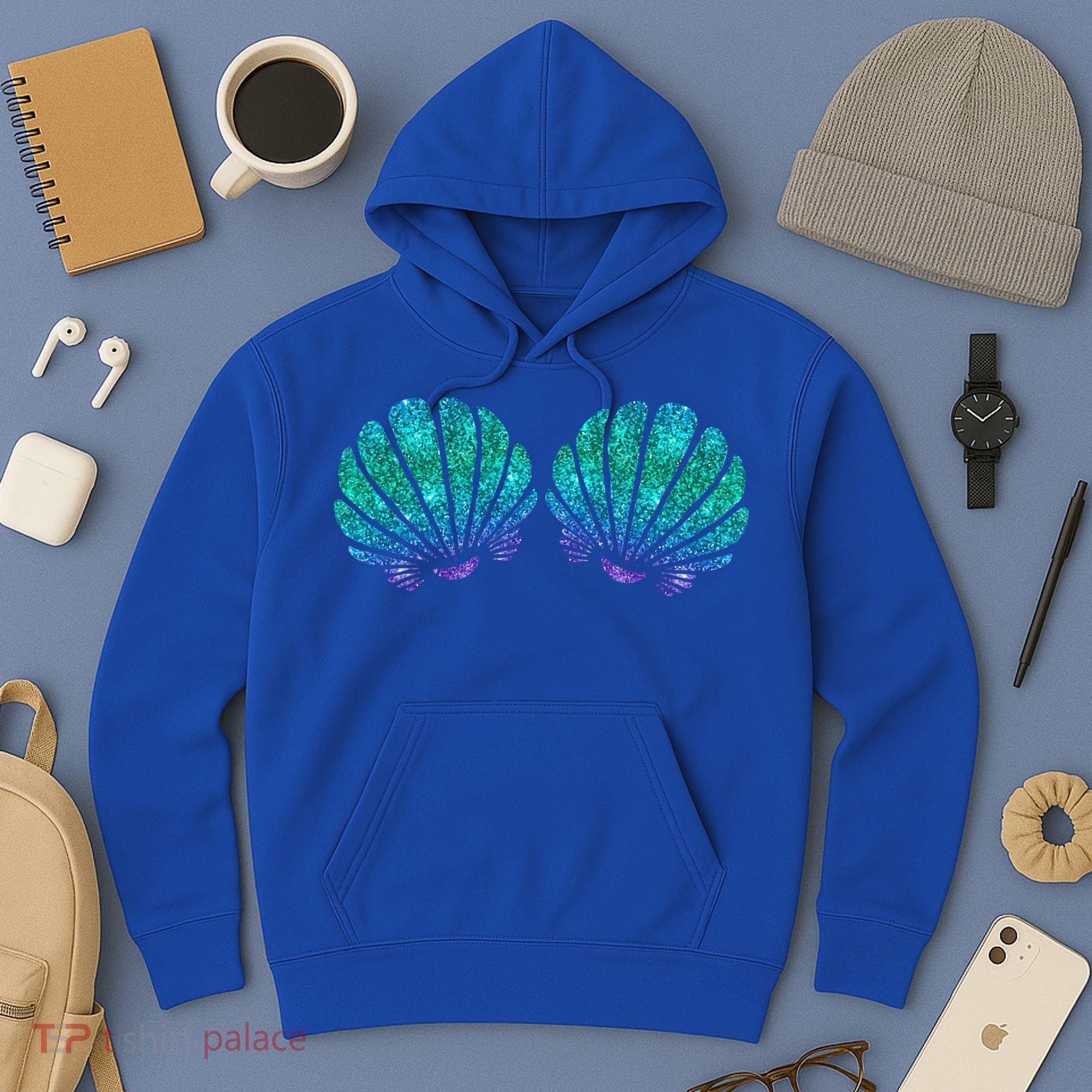 Mermaid Sea Shell Bra Costume Hoodie