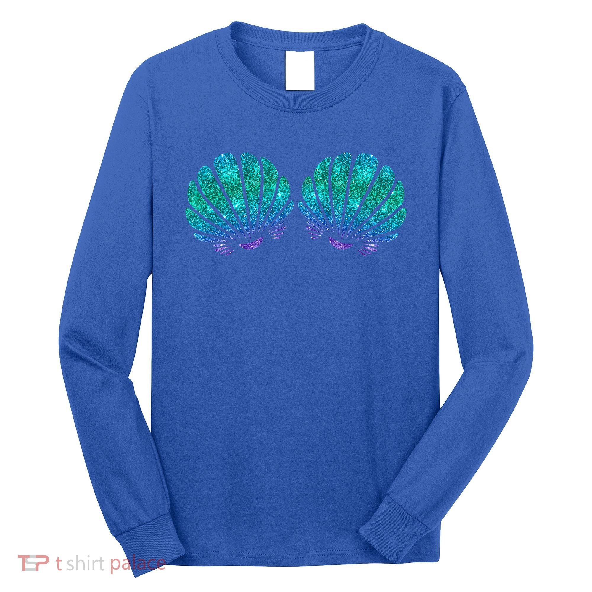 Mermaid Sea Shell Bra Costume Long Sleeve Shirt