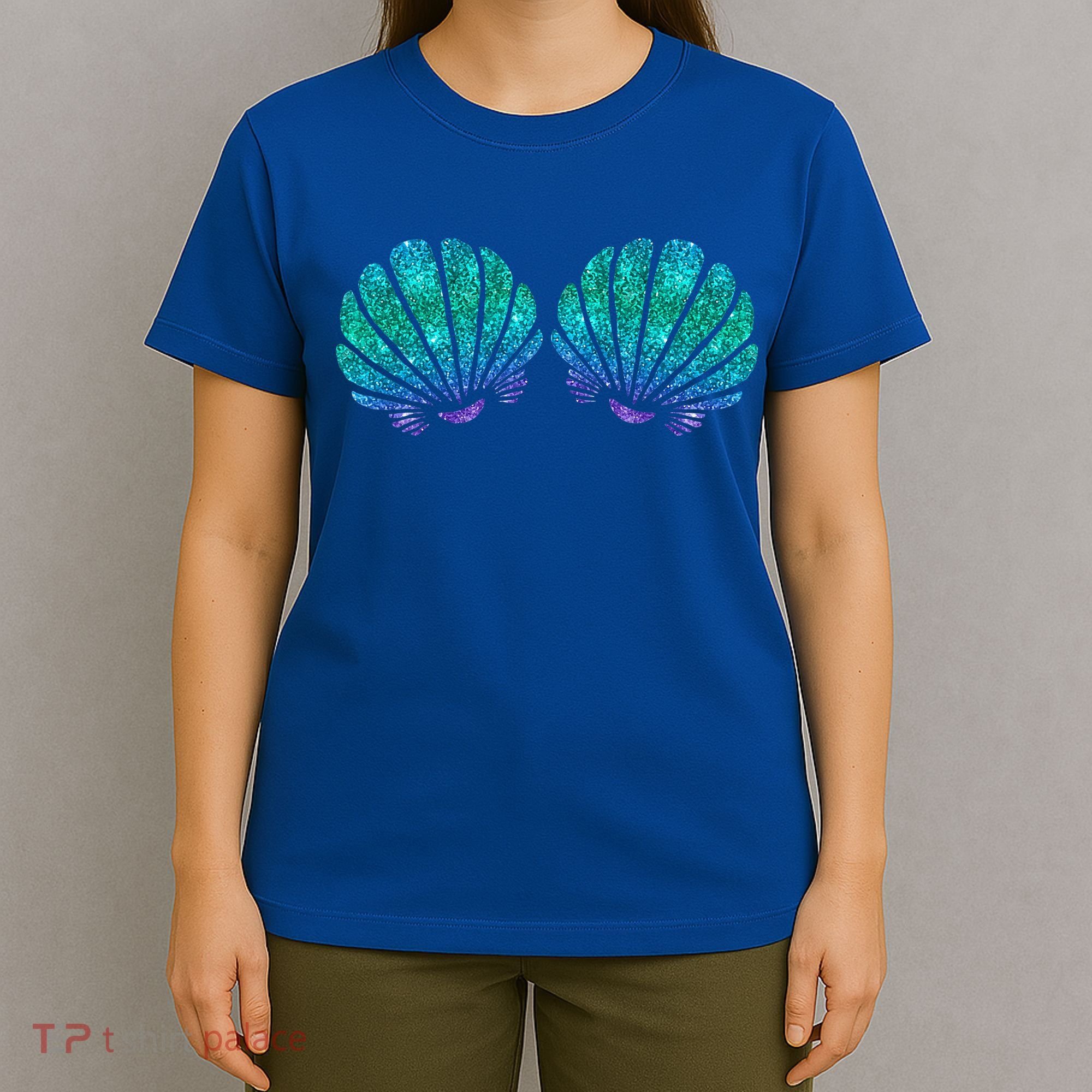 Mermaid Sea Shell Bra Costume T-Shirt