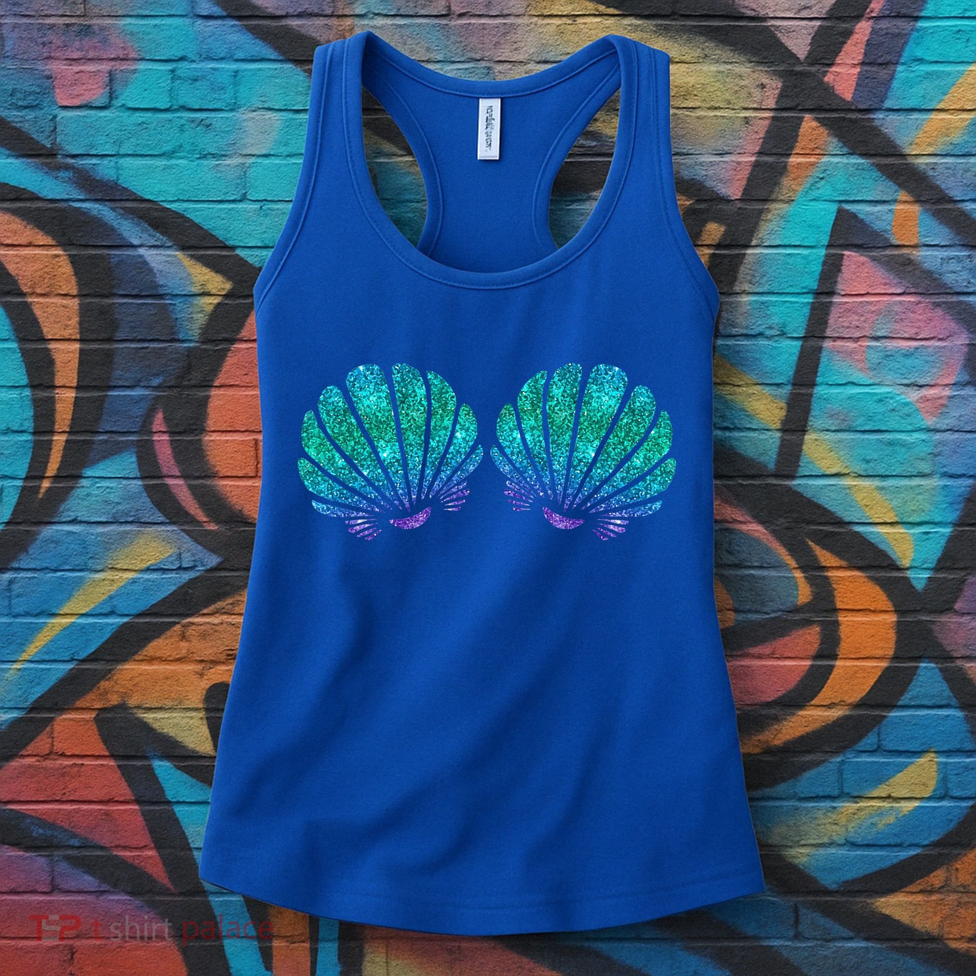 Mermaid Sea Shell Bra Costume Women's Tank Top
