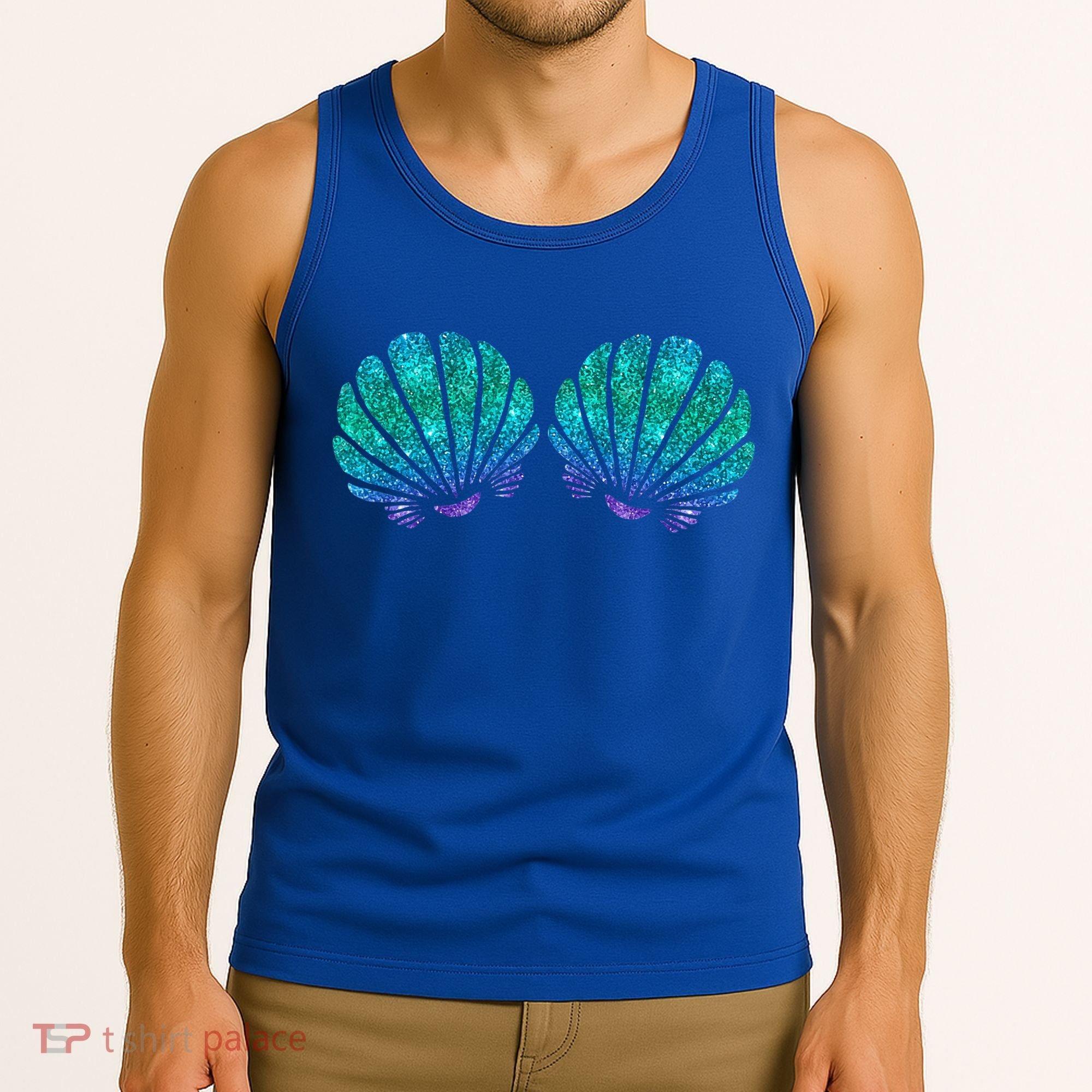 Mermaid Sea Shell Bra Costume Tank Top