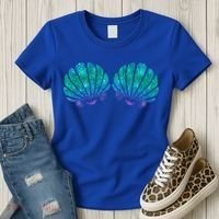Mermaid Sea Shell Bra Costume Women's T-Shirt thumb 3