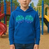 Mermaid Sea Shell Bra Costume Kids Hoodie thumb 2