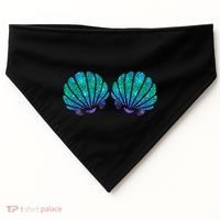 Mermaid Sea Shell Bra Costume USA-Made Doggie Bandana thumb 0