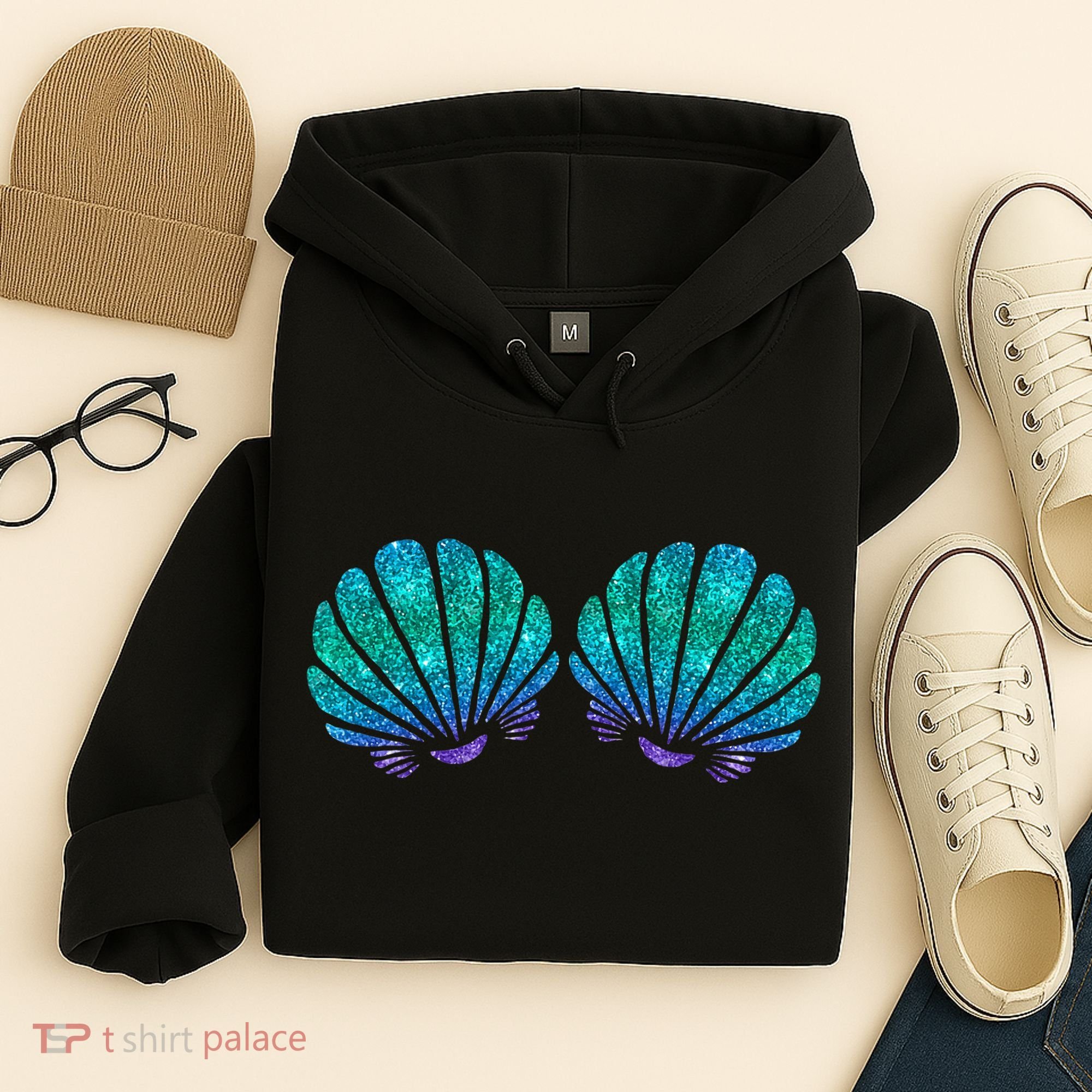 Mermaid Sea Shell Bra Costume Hoodie