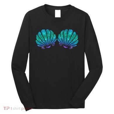 Mermaid Sea Shell Bra Costume Long Sleeve Shirt