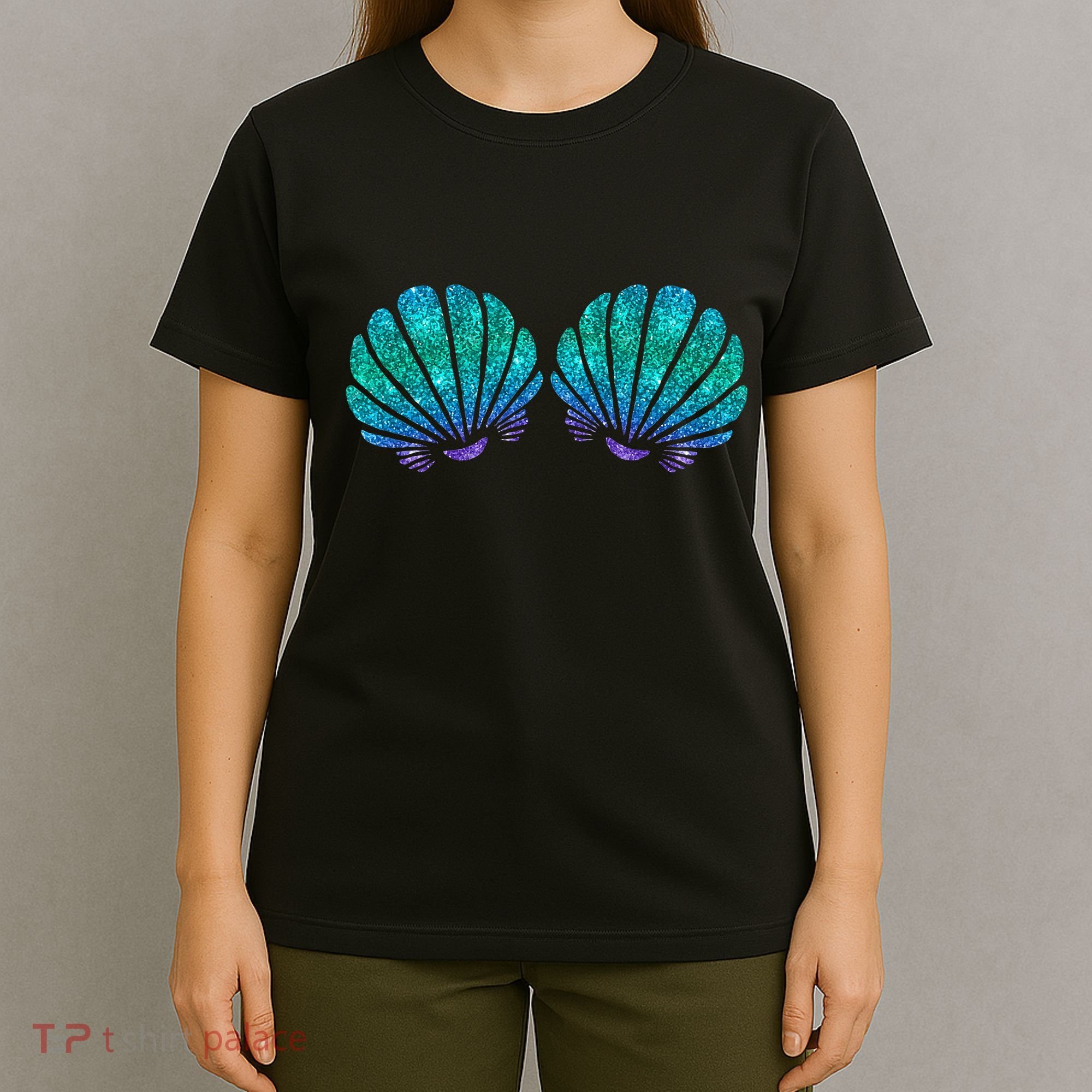 Mermaid Sea Shell Bra Costume T-Shirt