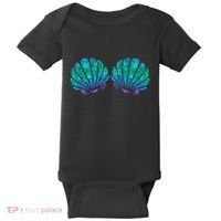 Mermaid Sea Shell Bra Costume Baby Bodysuit thumb 0