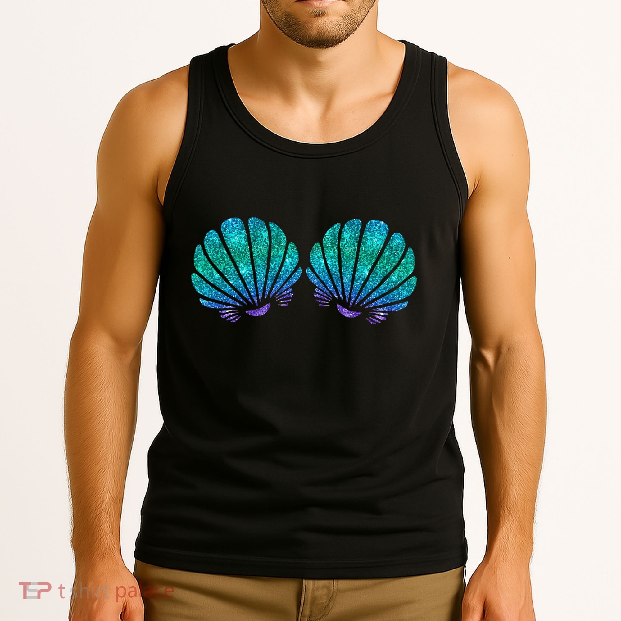 Mermaid Sea Shell Bra Costume Tank Top