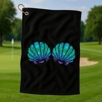 Mermaid Sea Shell Bra Costume Golf Towel thumb 1